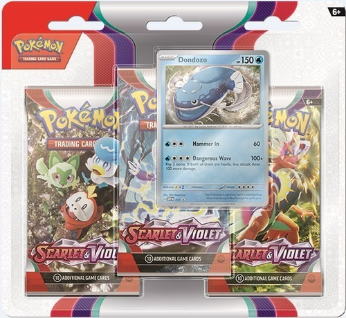 Imagen 1 de 2 de Pokemon Scarlet And Violet 3 Pack Blister Español Cartas Tcg