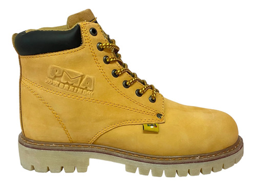 Bota Pma C/casquillo 100% Piel Nobuck Cosidas Industriales