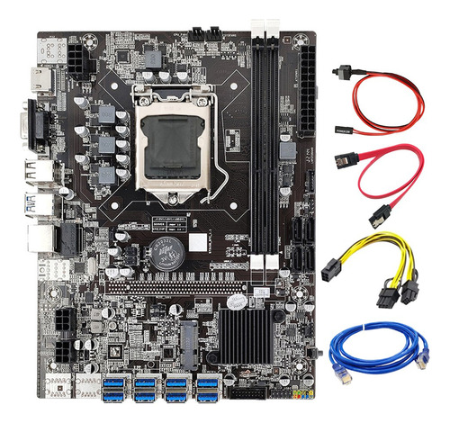 Placa Base Minera B75 Btc Lga1155 8xpcie Usb Compatible Con