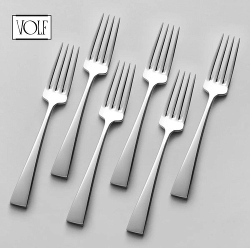 Cubiertos Volf X 24 Piezas Linea Vecchio Diseño Lujo Plateado