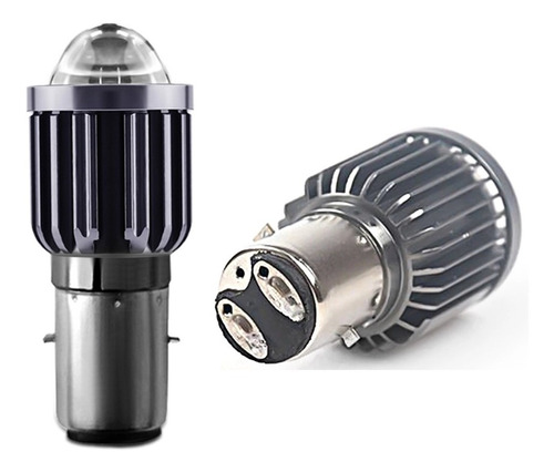 Foco Faro Led 1800lm Proyector Lupa Motocicleta - Ba20d 1pz