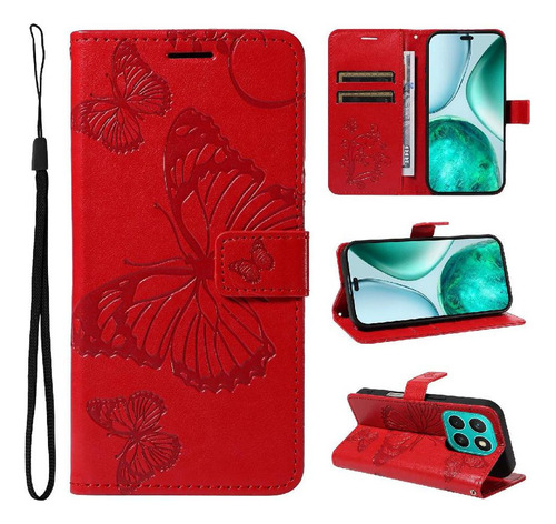 Funda Magnética Case For Honor X8c 4g De Piel Sintética Con Soporte Abatible Con Ranura Para Tarjetas, Funda A Prueba