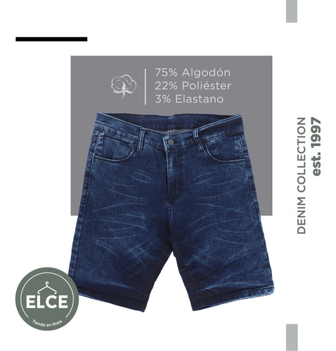 Paquete De 3 Bermudas Para Hombre De Mezclilla Slim Moda