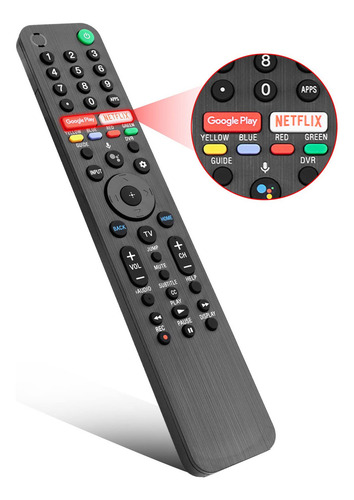 Rmf-tx500u - Control Remoto De Voz Inteligente Para Sony Lcd Led Tv Xbr-55x850g Xbr-65x850g Xbr-75x850g Xbr-85x850g Xbr-55x950g Xbr-55x950ga Xbr-65x950g Xbr-65x95g/a Xbr-65x950ga