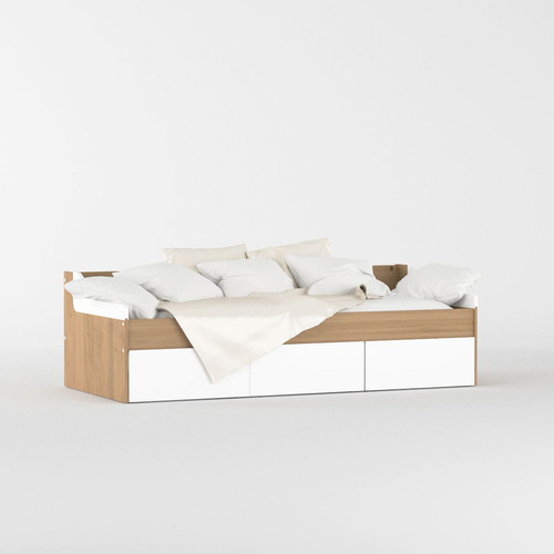 Divan Para Dormitorio O Living En Mdf Laminado Blanco Para Colchon 190x80