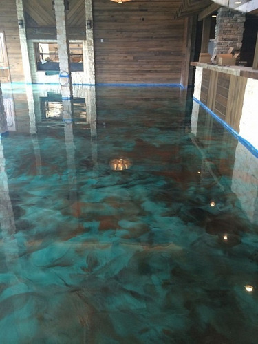 Imagen 3 de 4 de Resina Epoxica Porcelanato Líquido Pisos Mesones Concreto