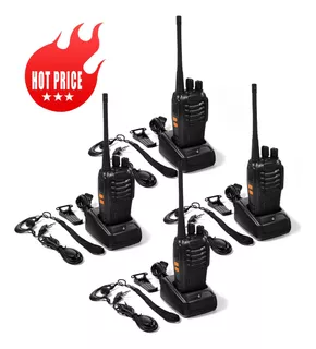 4 Pz Radios Walkie Talkie Recargable, Con Manos Libres