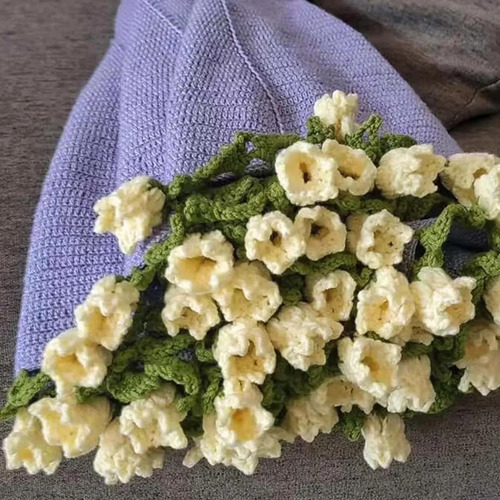 Diy Crochet Flowers Rose Bouquet Blanket Handmade Soft And