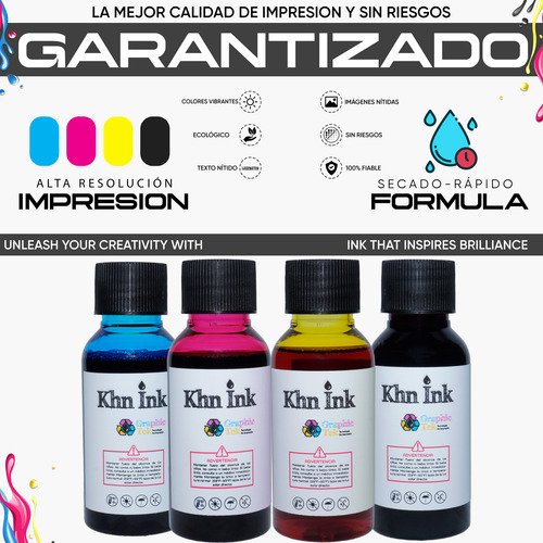 4 Tinta Compatible Hp Gt51 Y Gt52 Gt53 Gt 5820 5810 400 300