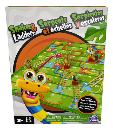 Cardinal juego Serpientes y Escaleras 2 a 4 jugadores para niños 3+