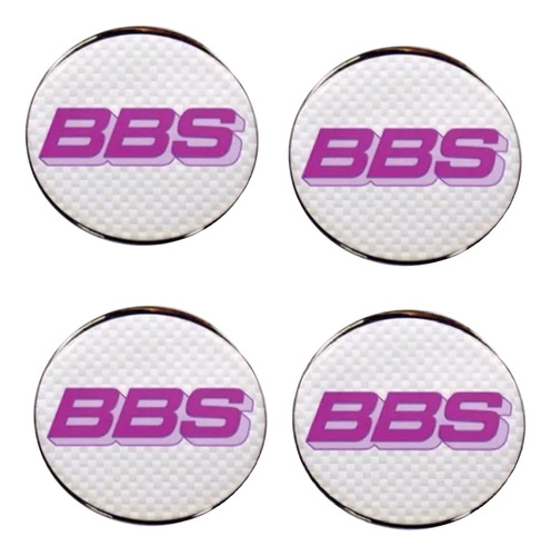 Emblema Adesivos Centro Roda Bbs 58mm Rosa Resinado Re95