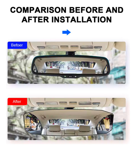 Espejo Retrovisor Interior Panorámico 29.9cm