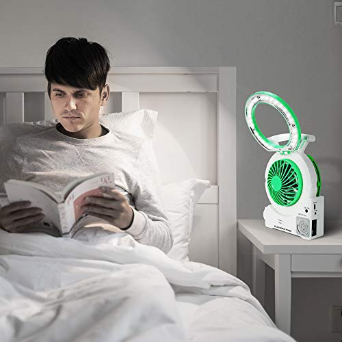 Ventilador Solar Multifunción Con Función De Carga Para Camp