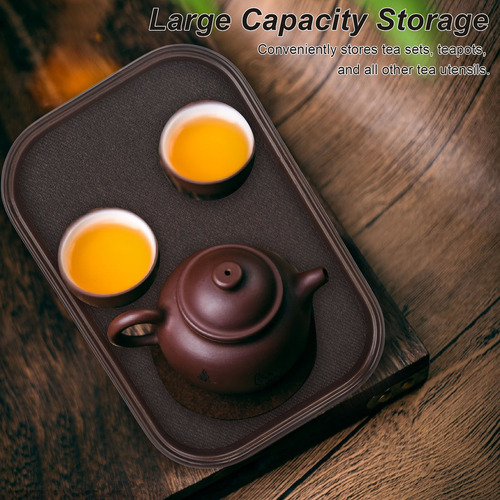 Bandeja Para Servir Té, Madera De Bambú, Gran Espacio, Japon