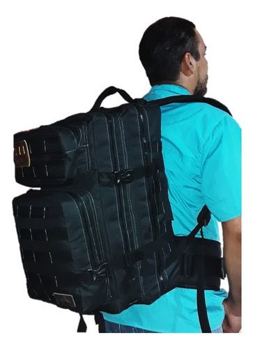 Morral Mochila Bolso Backpack Táctico 45 Litros Negro 