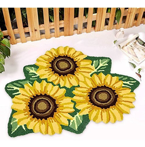 Alfombra De Girasol Ustide Para Cocina Alfombra Hecha A Mano