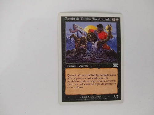 Card Magic The Gathering: Zumbi Da Tumba Amaldiçoada