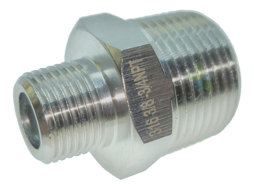 Reducción Tipo Niple De 3/4 A 3/8 Acero Inoxidable