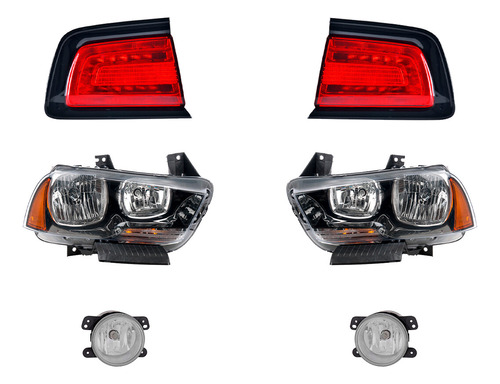 Faros Niebla + Ppales Y Calaveras Depo Charger 2011 - 2014