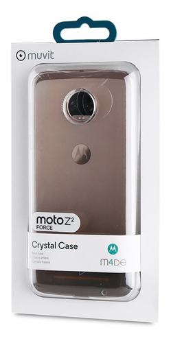 Capa Cristal Para Moto Z2 Play Original Muvit Licen Motorola