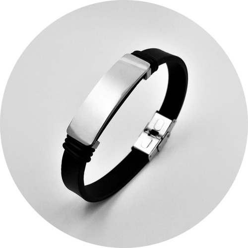 Imagen 2 de 7 de Pulsera Alerta Médica Grabado Láser Personalizado 1165