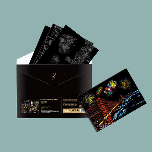 Scratch Art Hojas Para Rascar A4 Paisajes America/europa 8u.