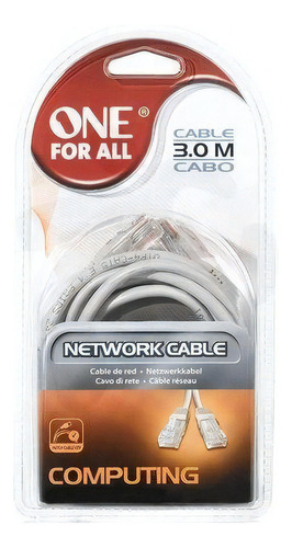 Cable De Red One For All Cat5e 3.0mts Interconexion Utp