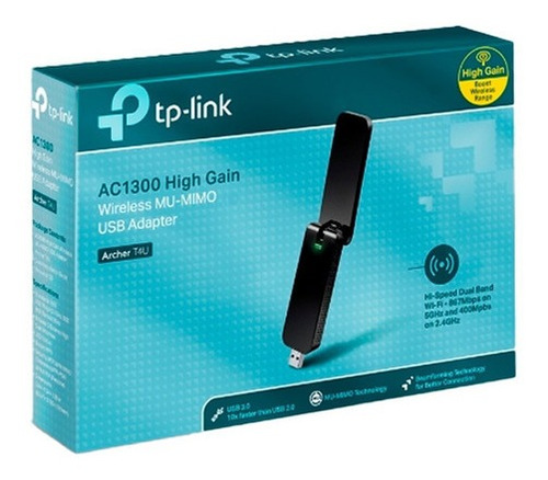 Adaptador Usb Wi-fi Tp-link Archer T4u Dual Band Ac1300