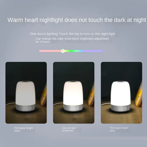 Luz Nocturna Táctil Con Alarma De Simulación De Amanecer Clo