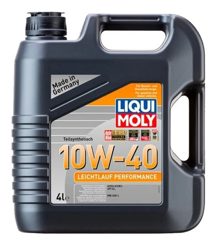 Aceite Liqui Moly Leichtlauf Performance 10w40 4lts 