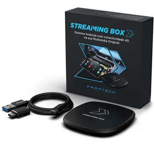 Streaming Box Faaftech Carplay Android Auto Sem Fio Youtube