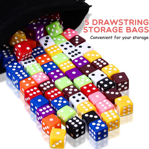 Syhood Juego De Dados A Granel De 500 Piezas De Dados De Col
