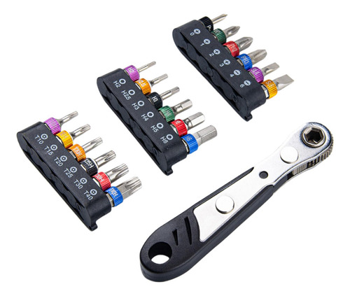 Mini Llave De Trinquete Portátil, 19 Uds., Para Montaje De
