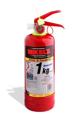 Extintor De Emergencia 1 Kg Recargable Con Soporte Mikels