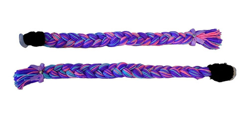 Trenza Casco Morado/azul/rosa