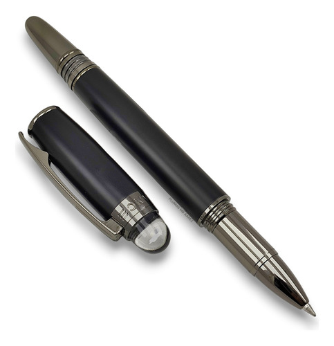 Pluma Rollerball Montblanc Starwalker Ultrablack Negro Ma #s Negro Mate Filos Pavonados Negro (Reacondicionado)