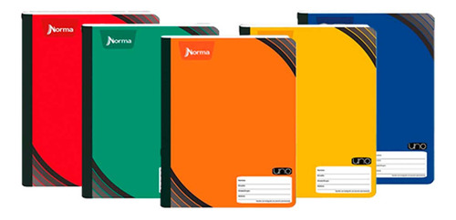Kit 30 Cuaderno Cosido Profesional Norma Uno 7mm 100 H Color