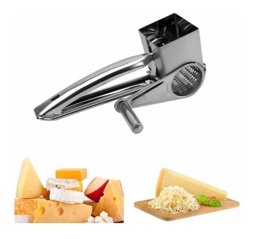 Ralador De Queijo Prático Manual Inox 20 Cm Reforçado Full