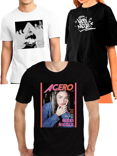 Pack X3 Remeras Nicki Nicole Alma Personalizadas Remeron