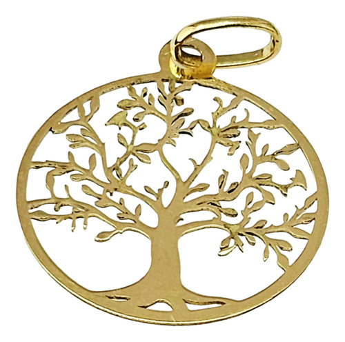 Dije Arbol De La Vida Calado Oro 18k