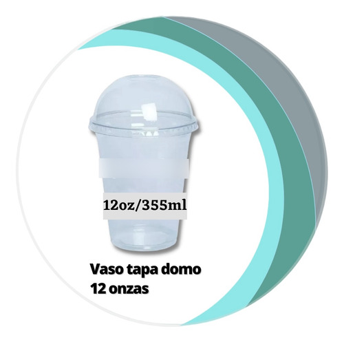 Vaso Con Tapa Domo 12 Onzas 