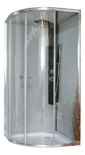 Cabina De Ducha Curva Mampara Box 90*90 Sin Base