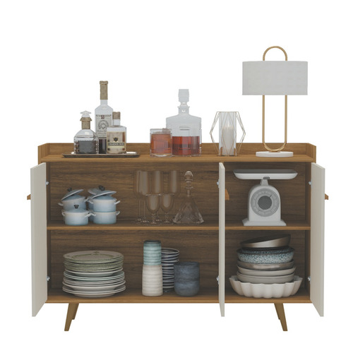 Imagem 3 de 4 de Aparador Buffet Quartzo - Cinamomo/off White
