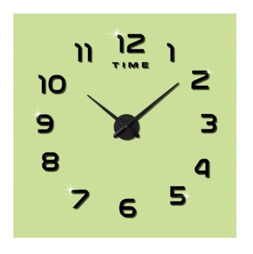 Reloj De Pared Digital 3d Moderno Y Grande De 120cm Negro