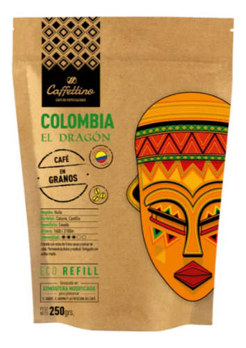 Café Especilidad Colombia El Dragón Grano X250gr-caffettino