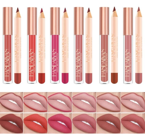 Batom Matte Gloss Set À Prova D'água De Longa Duração