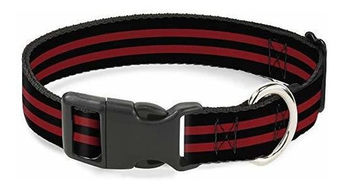 Collar Gato Rayas Negro Rojo 8-12  0.5  Anch.