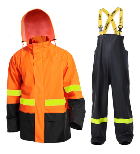 Conjunto De Chaqueta Y Pantalón De Lluvia Impermeable Para