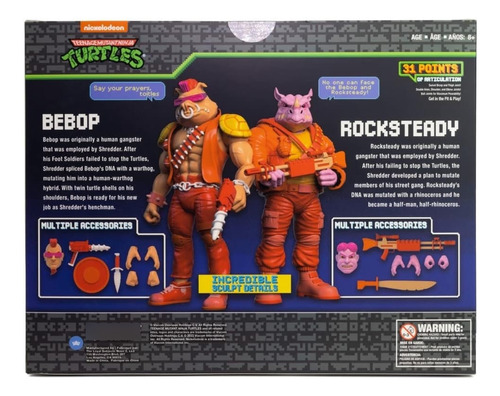 Bebop & Rocksteady Arcade Damage Sdcc 2022 Exclusivo