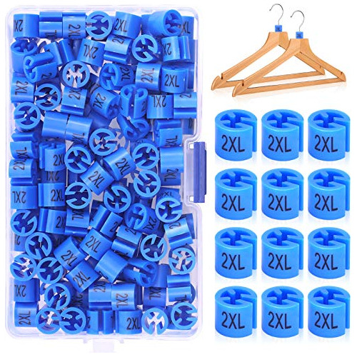 Kit De 150 Etiquetas De Talla 2xl Color Azul Perchas, E...